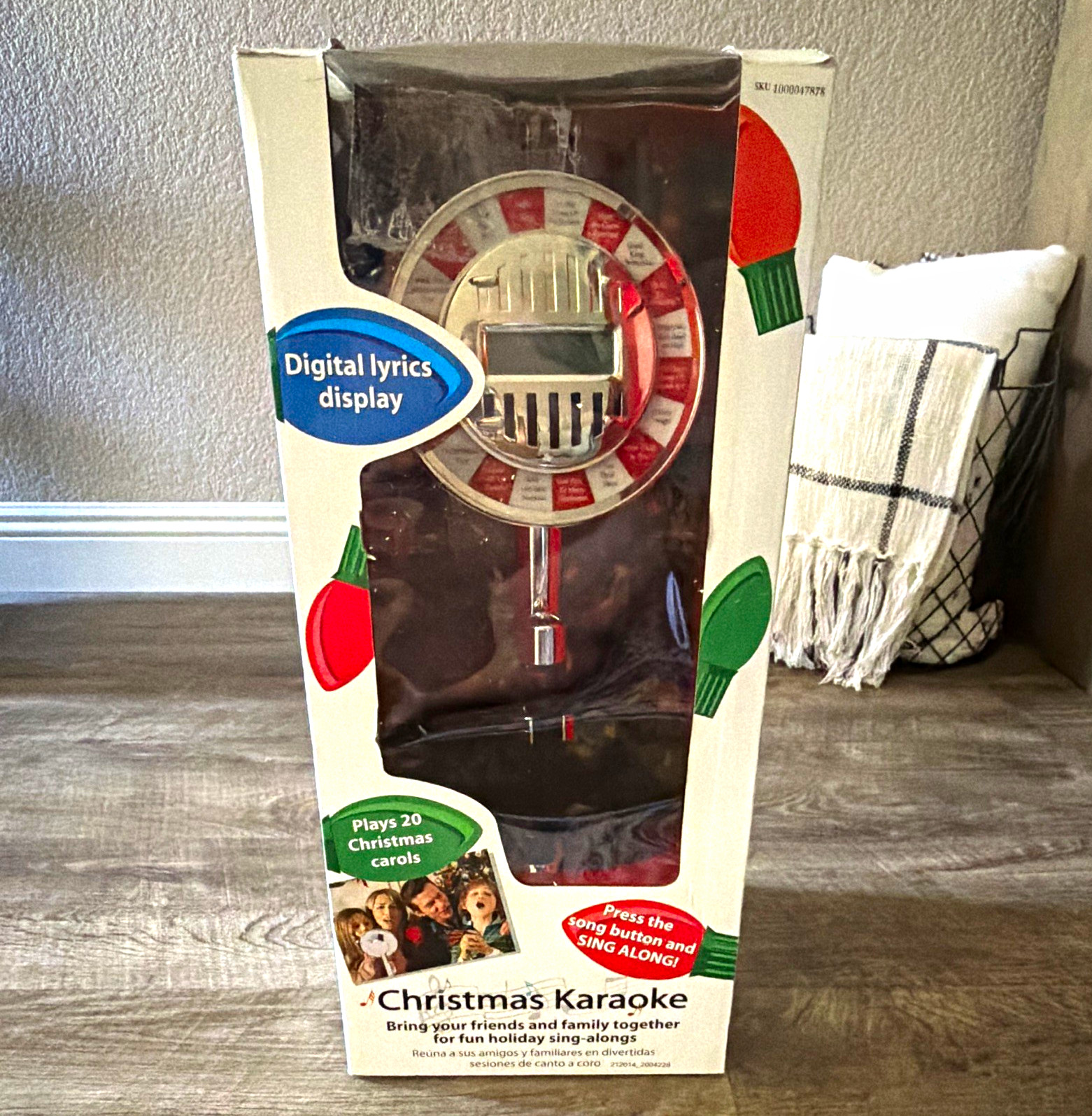 Mr. Christmas Karaoke Microphone w/ Digital Lyrics Display, Base/Stand