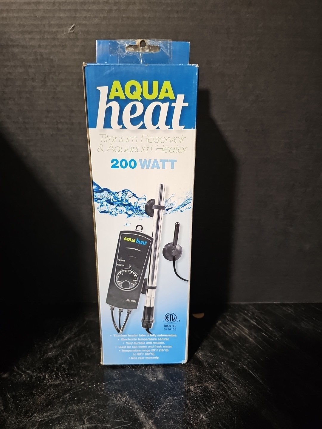 Aqua Heat Titanium 200W Watt Heater Reservoir Aquarium temp control submersible