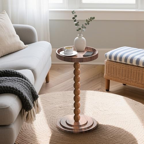 Round Side Table, Small Drink Table for Small Spaces, Martini Table with
