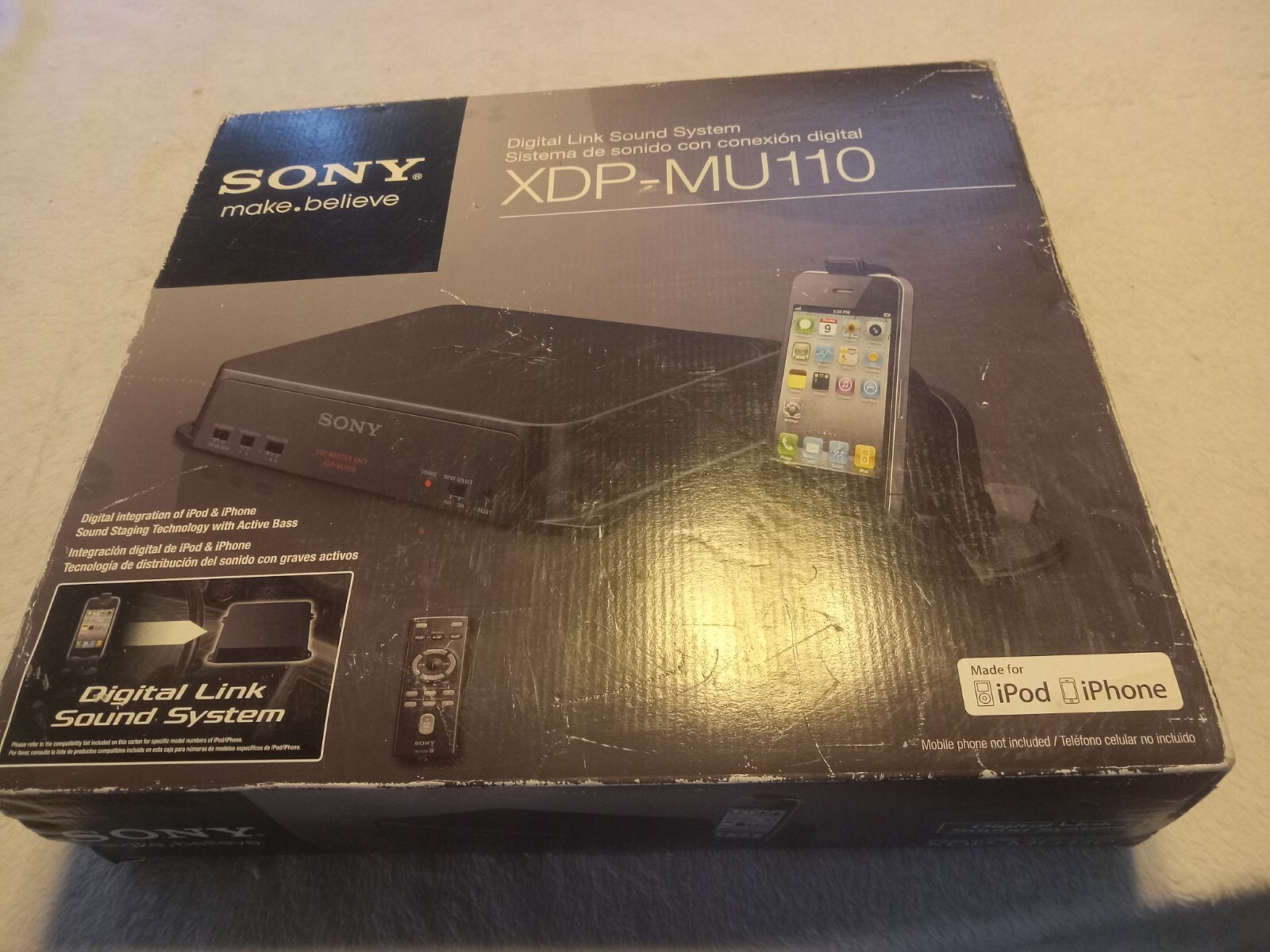 NEW - Sony XDP-MU110 Digital Link Sound System iPhone Car Stereo System