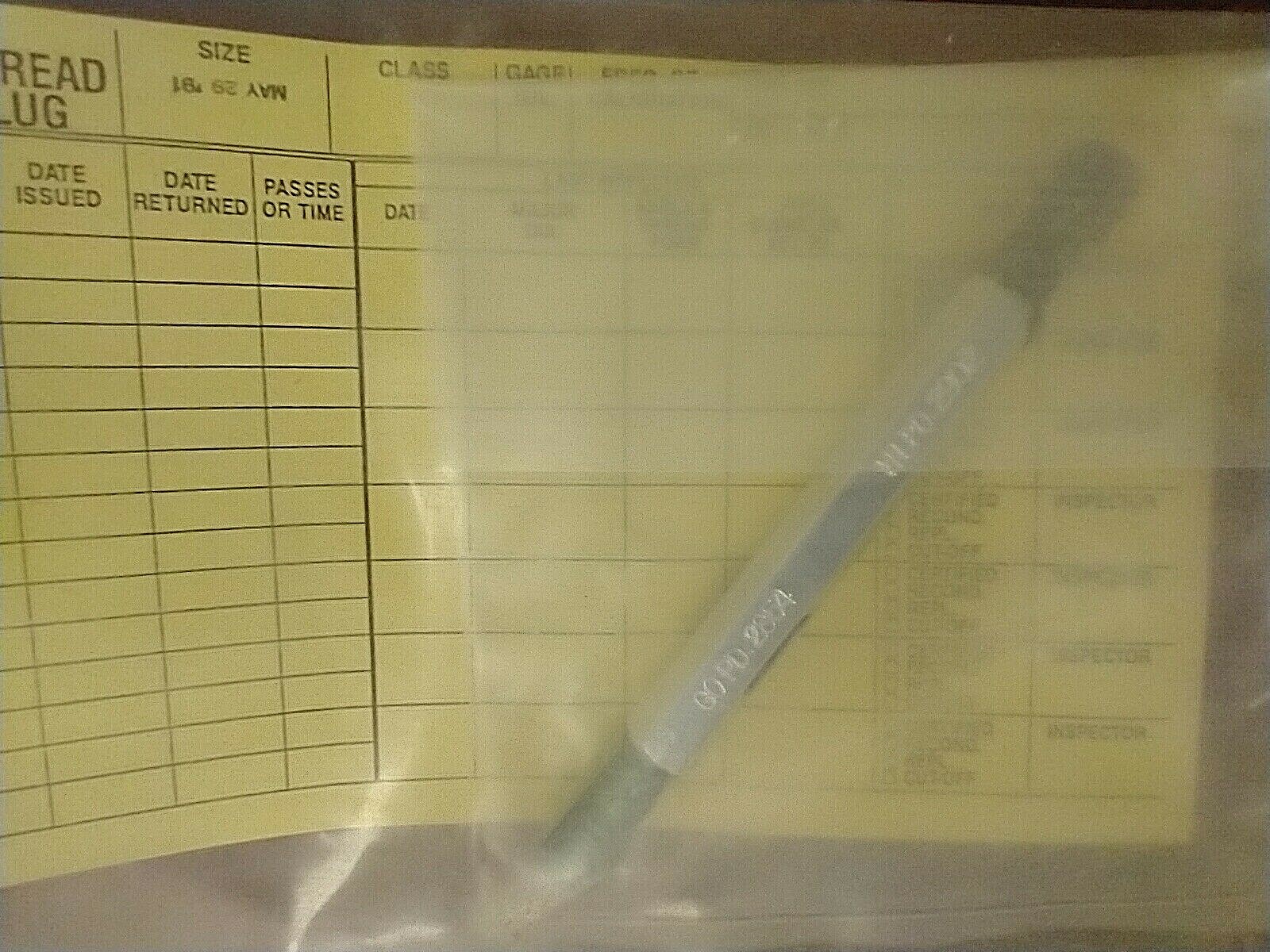 5/16 - 24 UNF 2B THREAD PLUG GAGE GO/NO GO .2854 - .2902