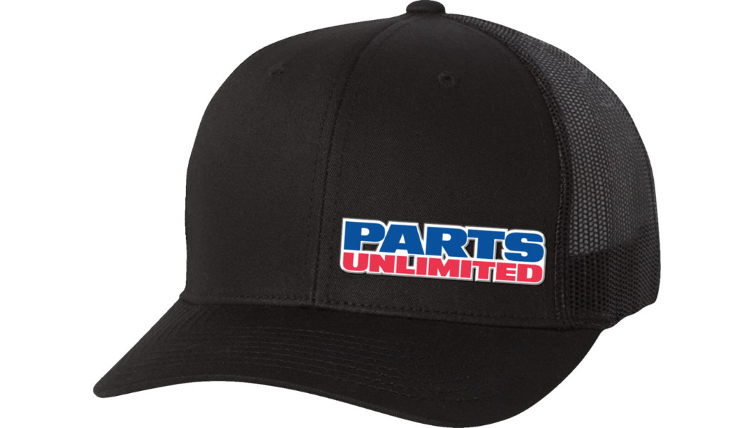 Parts Unlimited Snapback Breathable Mesh Hat - Black