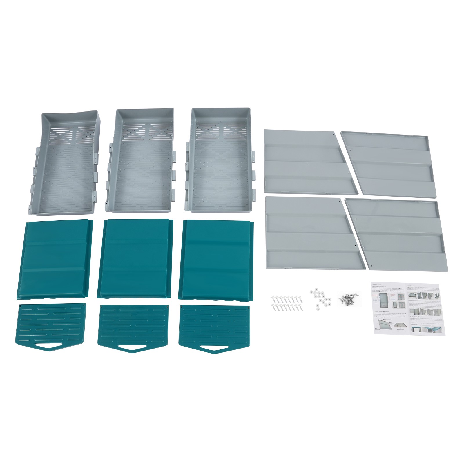 3 Compartments Hen Laying Box PP Chicken Egg Nexting Boxes for Chicken Coop