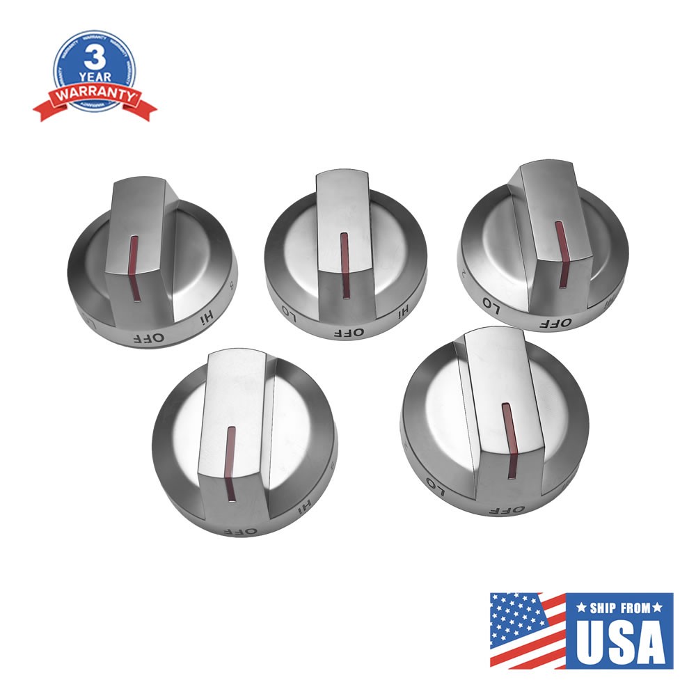 5-PCS (DG94-03500A) Burner Stove Range Oven Knobs for Samsung DG94-03950A/Z