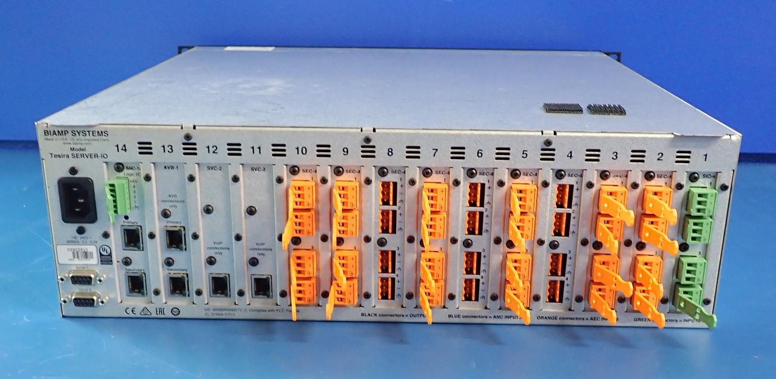 BIAMP TESIRA SERVER-IO Digital Audio Server Network Server SEC-4 SVC-2 AVB-1