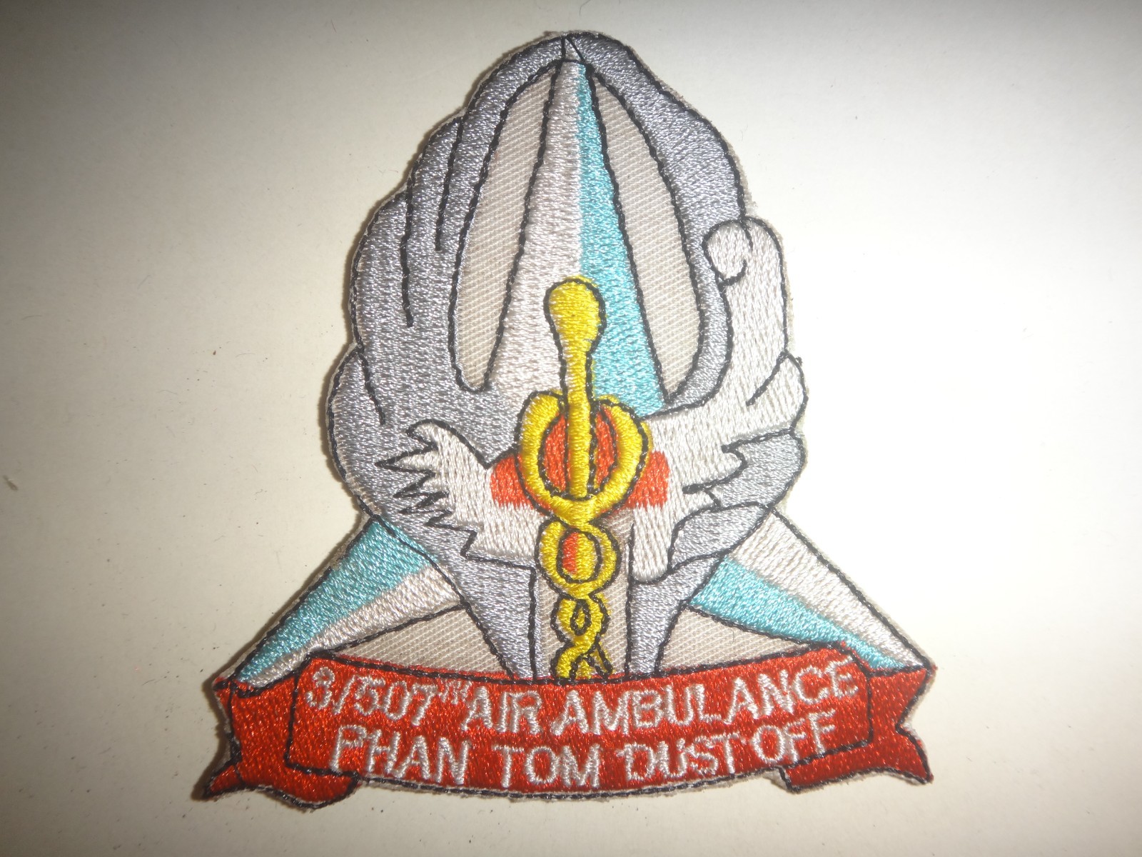 Vietnam War US 3rd Platoon 507th Medical Co AIR AMBULANCE PHANTOM DUSTOFF Patch
