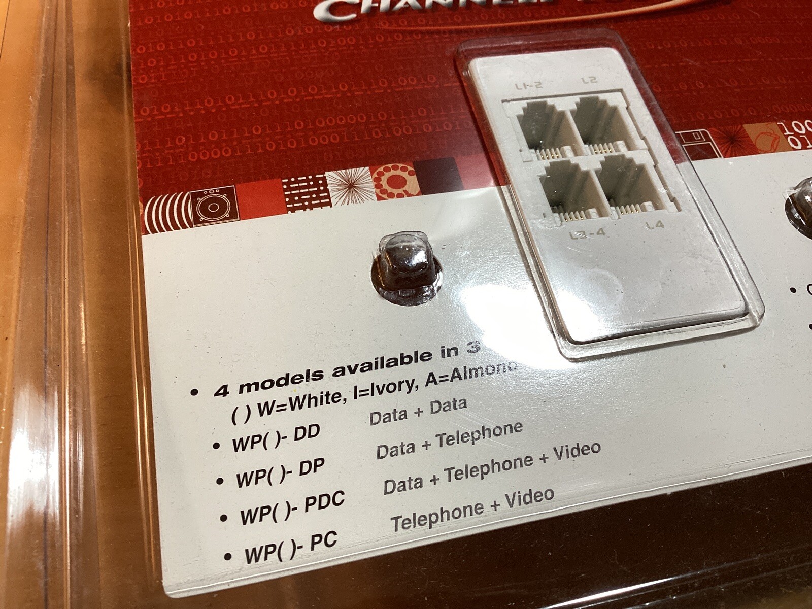 Phone Multiport Wall Connection With Optional Video / Tv Coax Addition White