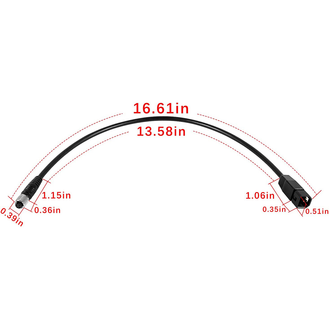 For Minn Kota MKR-US2-8 Humminbird 7-Pin US2 Transducer Adapter Cable 1852068