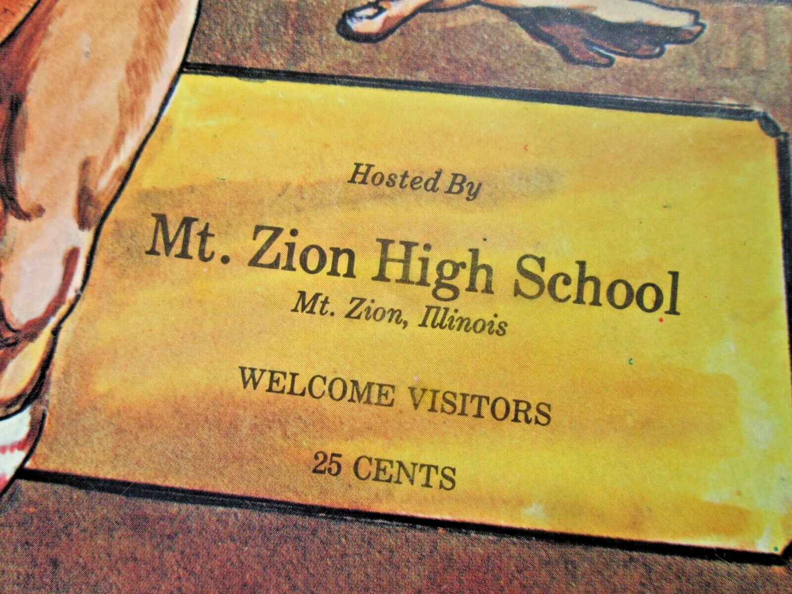 1981 Regional Basketball Tournament Program Mt. Zion & Decatur High School Ill.
