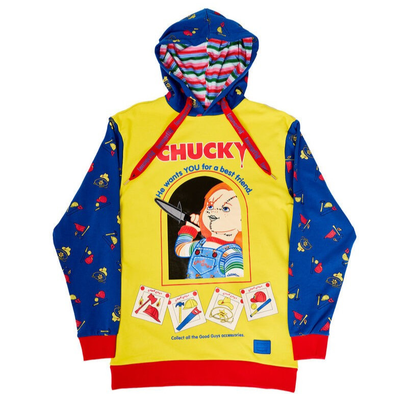 Chucky Good Guys Childs Play Loungefly Hoodie Sweatshirt Jacket Mens XL Horror