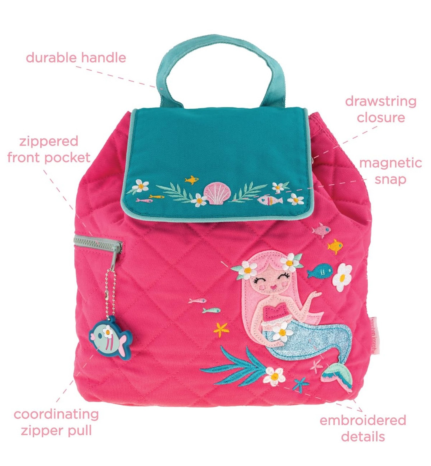 Stephen Joseph Boys' Train, One Size Quilted Backpack