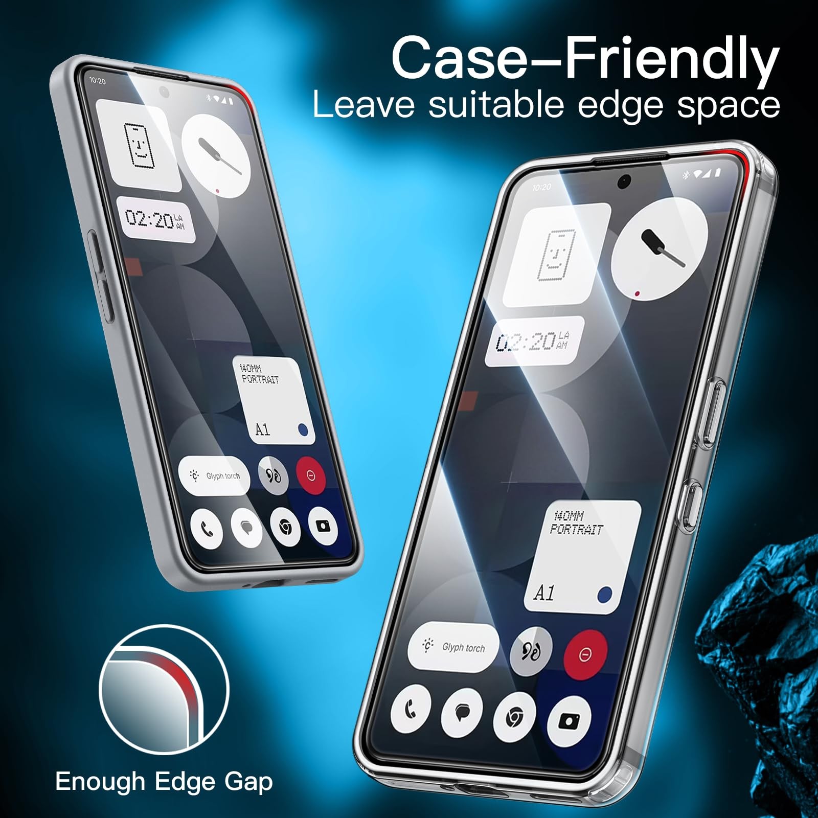 JETech Full Coverage Screen Protector for Nothing Phone 3a Pro, 3-Pack