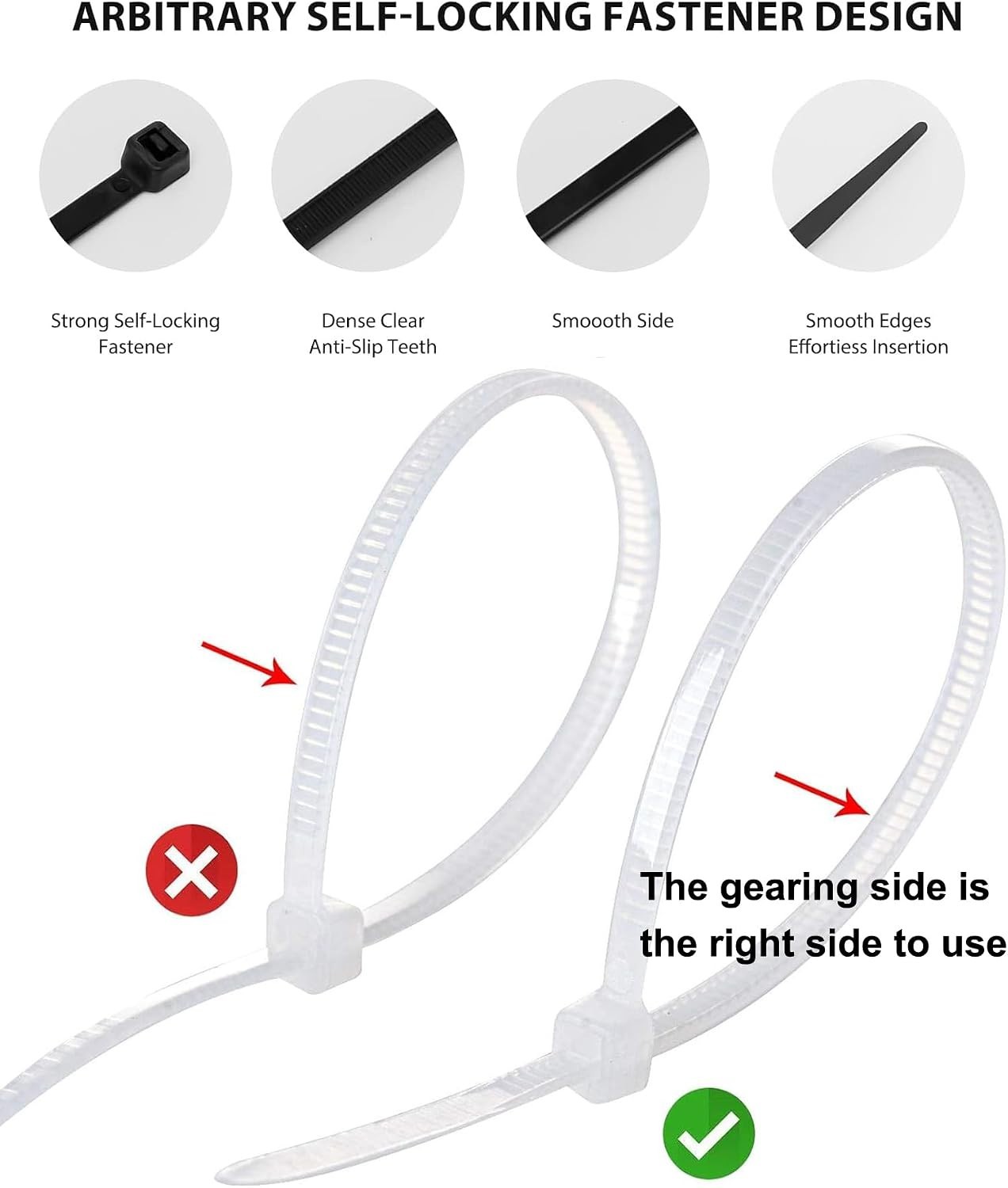 Essential 400-Pack of Assorted Zip Ties - Heavy Duty, UV Resistant & Fireproof