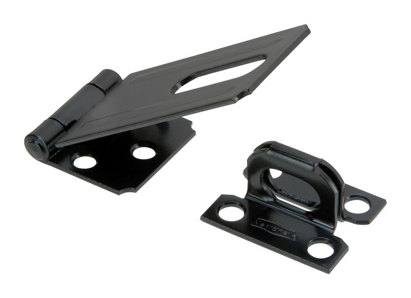 National Hardware N305-953 Black Corrosion Resist Safety Hasp 4.56 Lx1-1/2 H in.