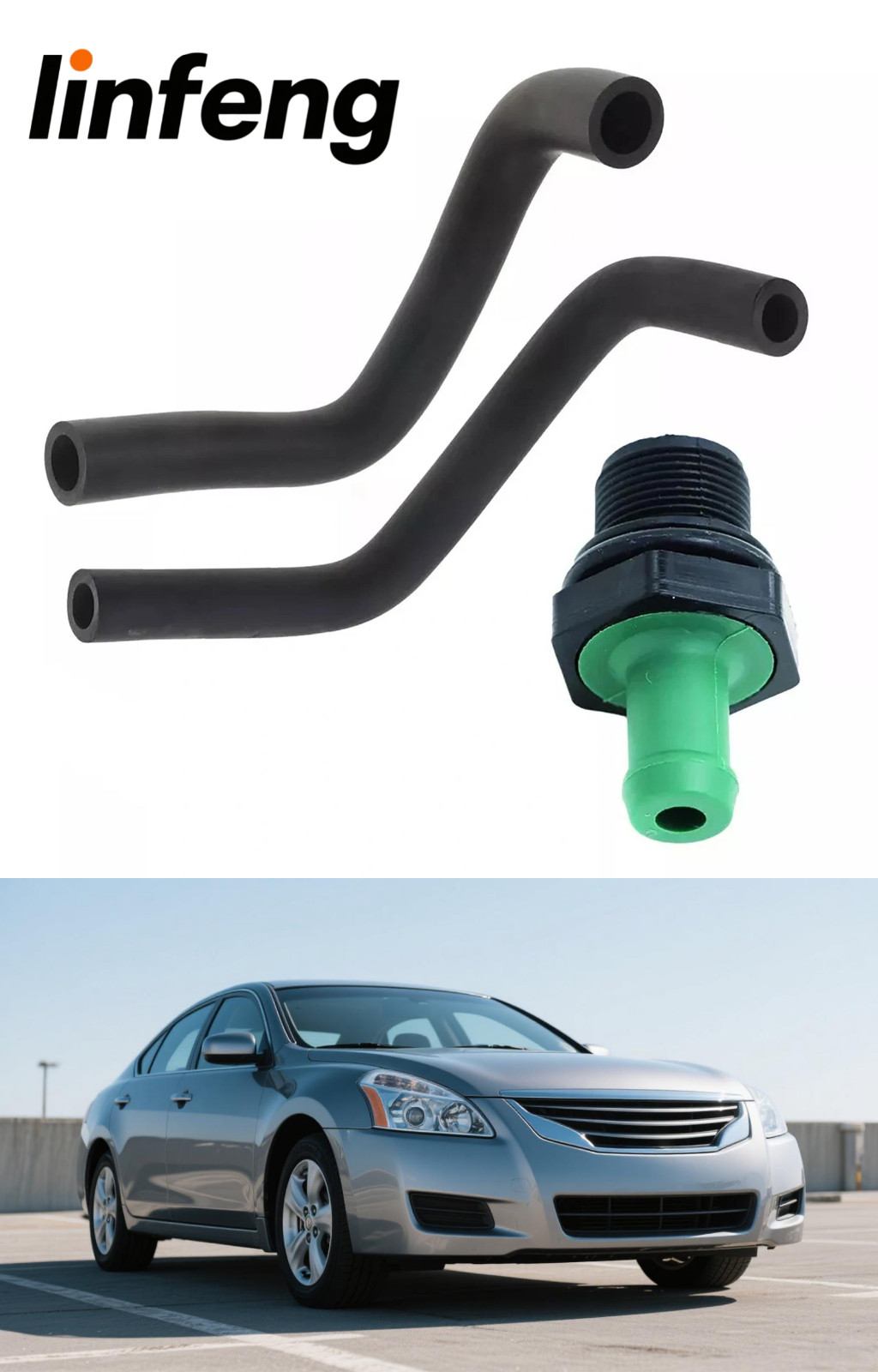 Engine Crankcase Breather Hose & PCV Valve Fit for 2007-2012 Nissan Altima 2.5L