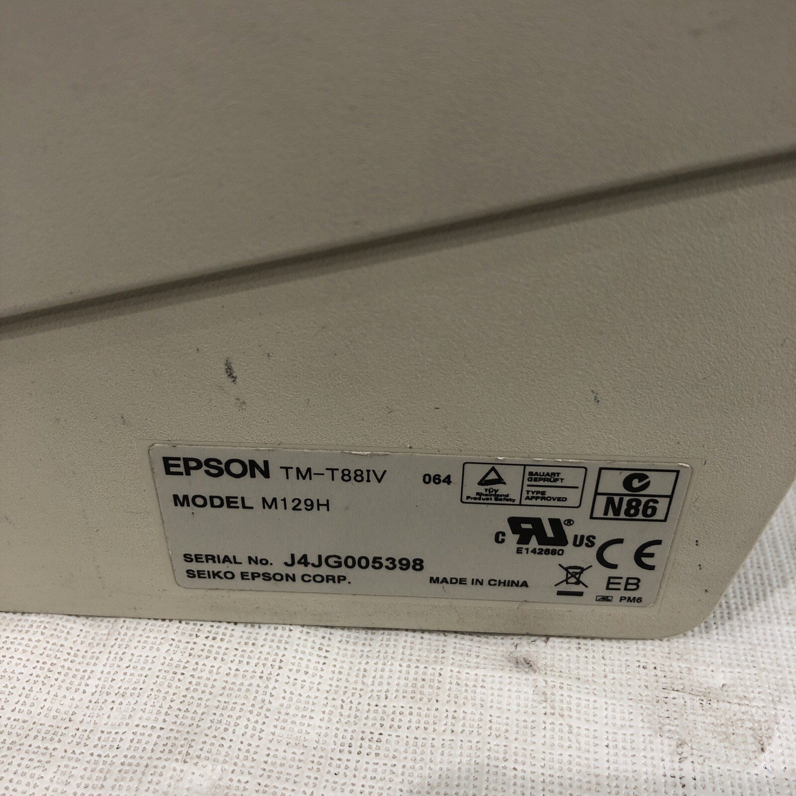 MICROS EPSON TM-T88IV M129H POS RECEIPT PRINTER M179A IDN INTERFACE