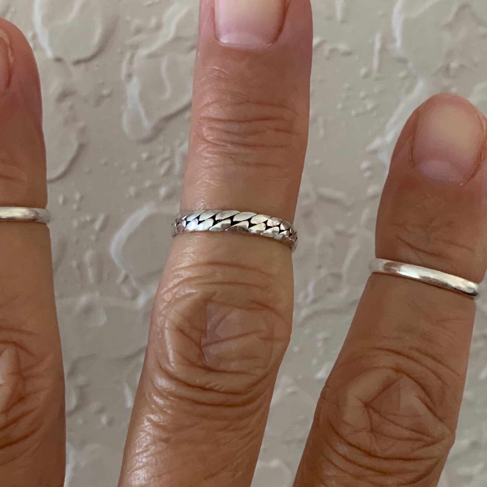 Sterling Silver Intricate Link Toe Ring, Silver Rings, Chain Links, Silver Band