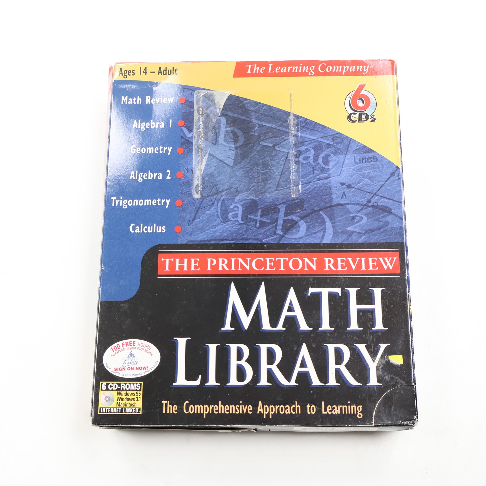 The Princeton Review Math Library 6 CD-ROMs The Learning Company Windows 95 3.1