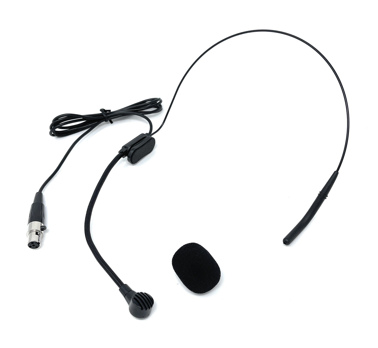 Black Headset Microphone Mic Headworn w/TA4F fits Shure Wireless Bodypacks