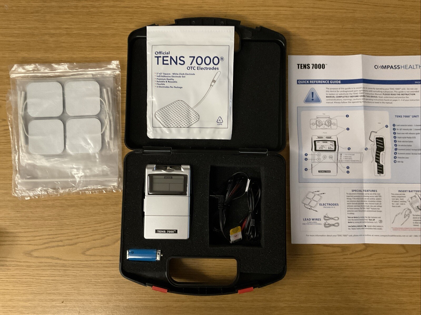 TENS 7000 Digital Pain Relief Management Unit Electrical Stimulation (b394)