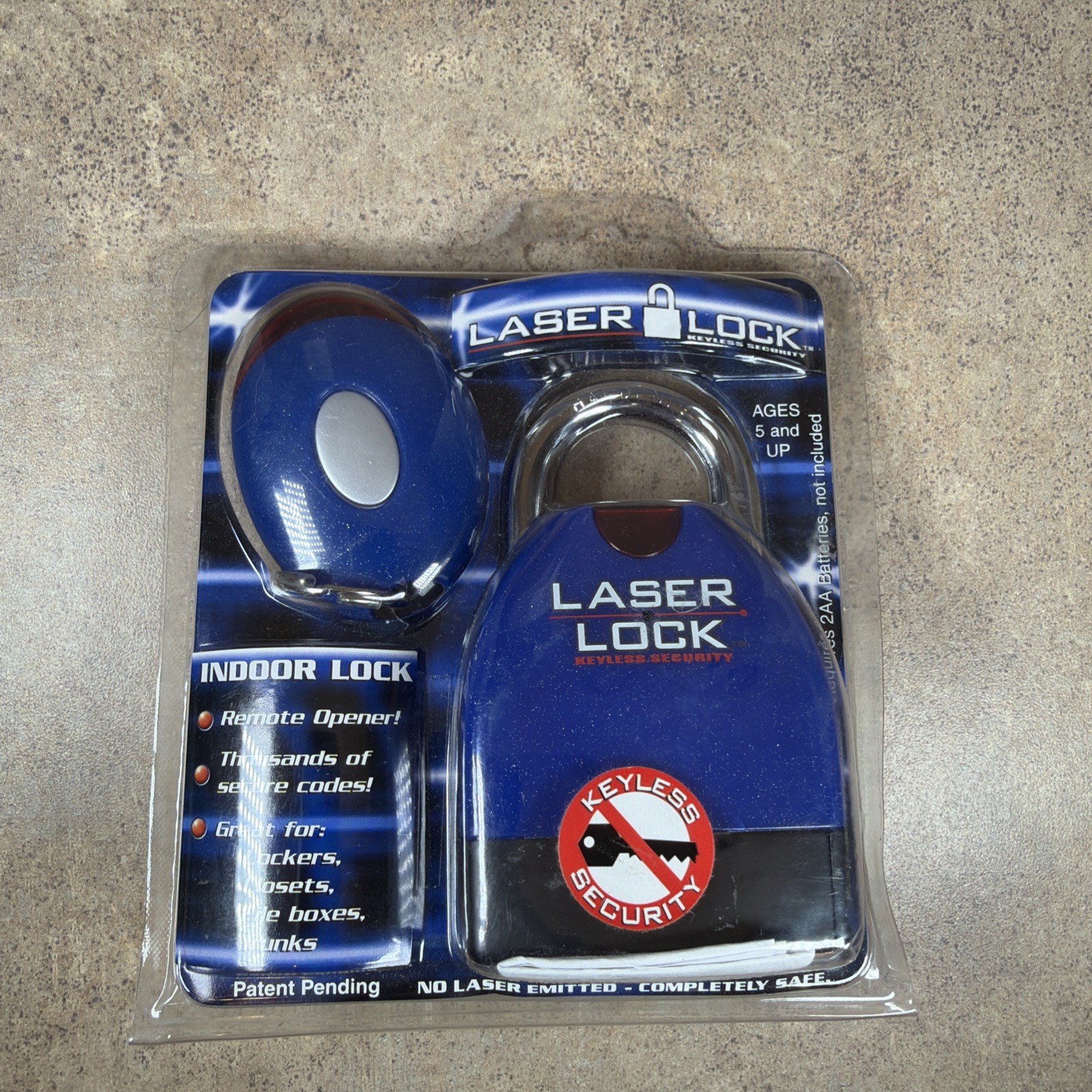 LASER LOCK Keyless Security Indoor Remote Padlock Remote 2002 KPI NOS
