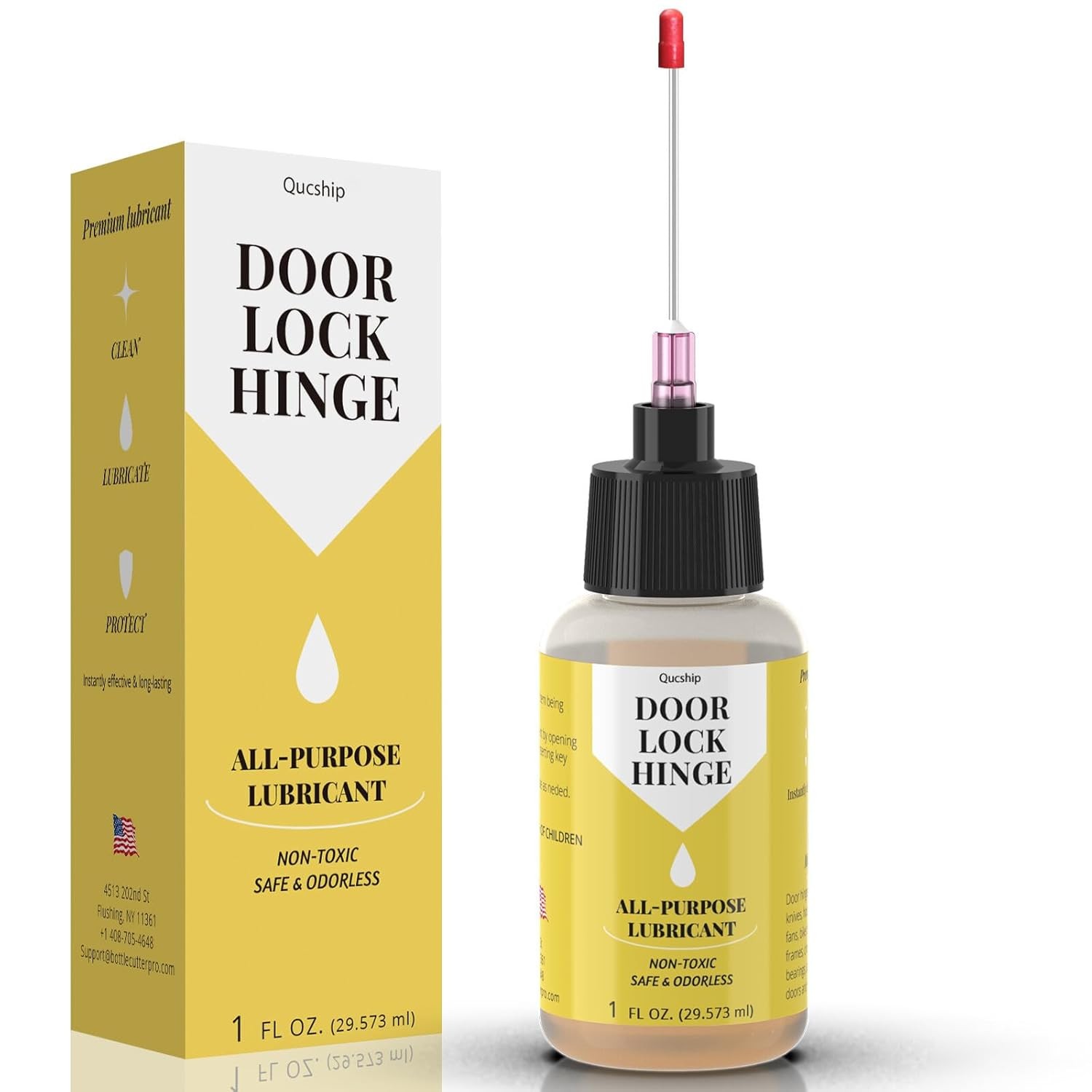 Door Hinge Lubricant 1 oz Needle Oiler for Squeaky Hinge Maintenance