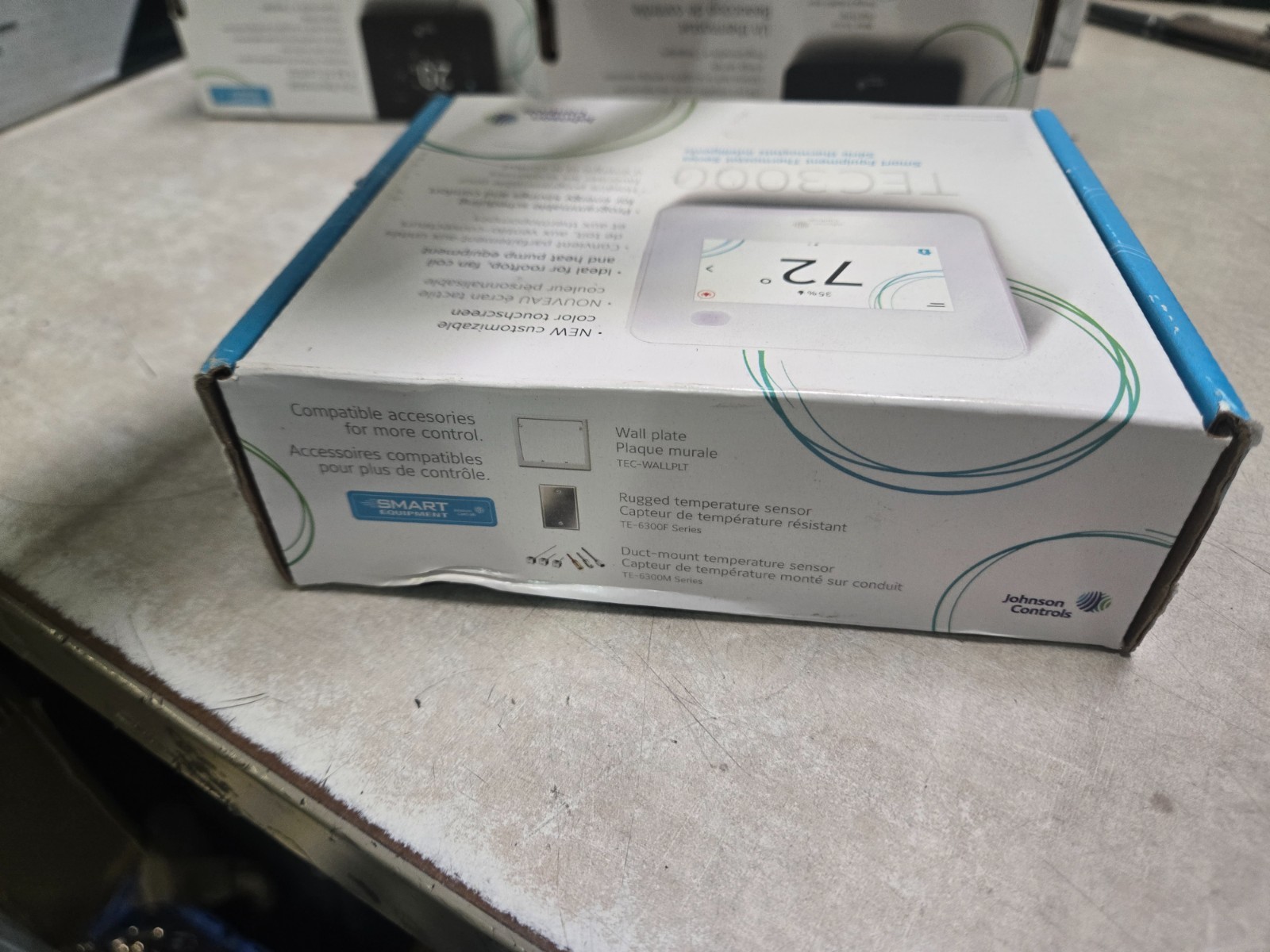 Thermostat Controller Johnson Controls HVAC Smart White TEC3000 TEC3622-14-000