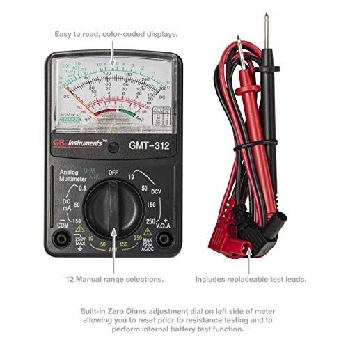 GMT-32 Analog Multimeter, 5 Function /2 Range, 300V AC/DC, for AC / DC 1