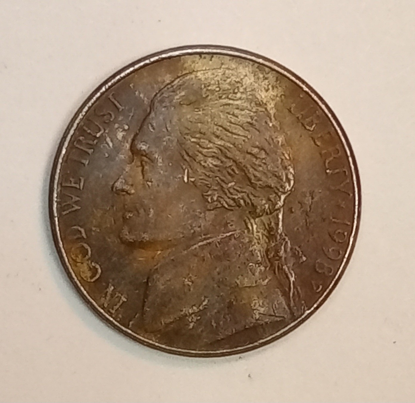 1998 D Jefferson Nickel *Sintered Planchet*
