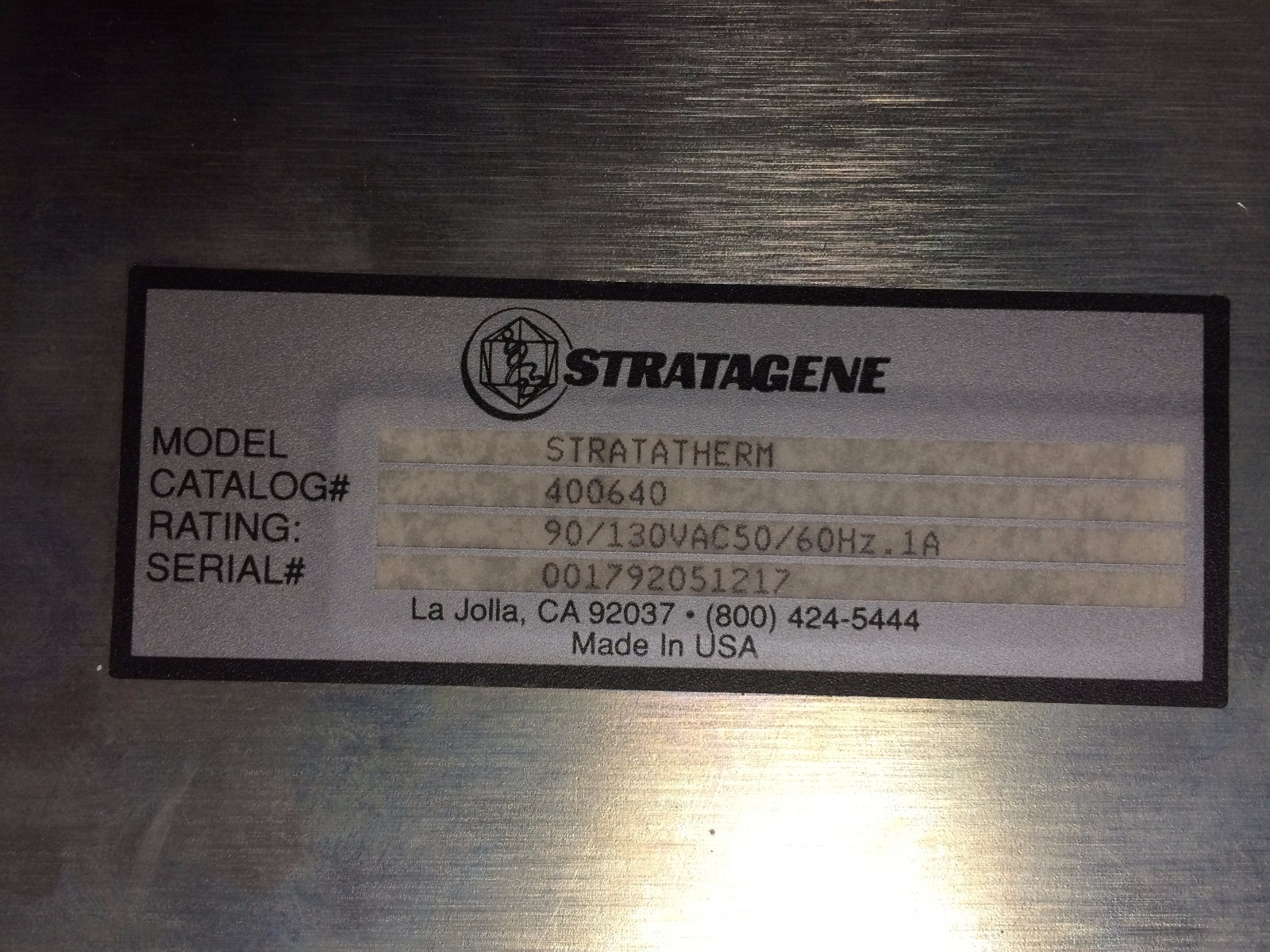 Stratagene Strata Therm Stratatherm