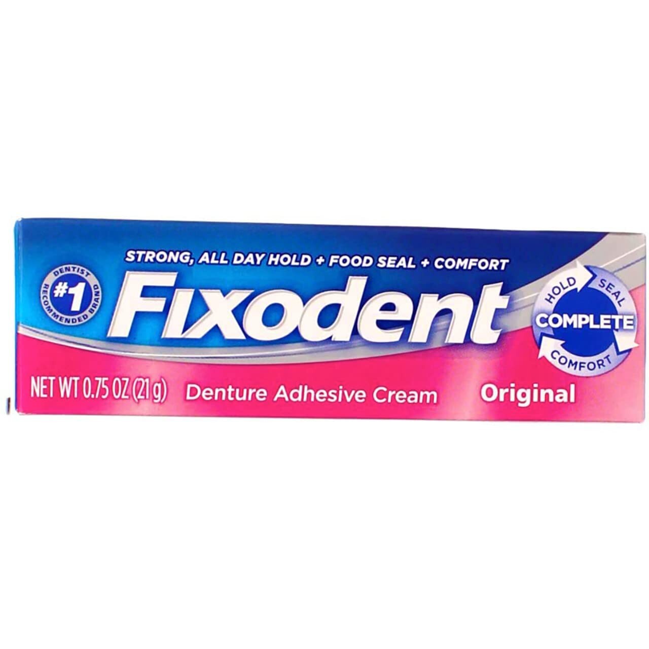 4 Pack Fixodent Complete Denture Adhesive Cream, Original, 0.75 oz