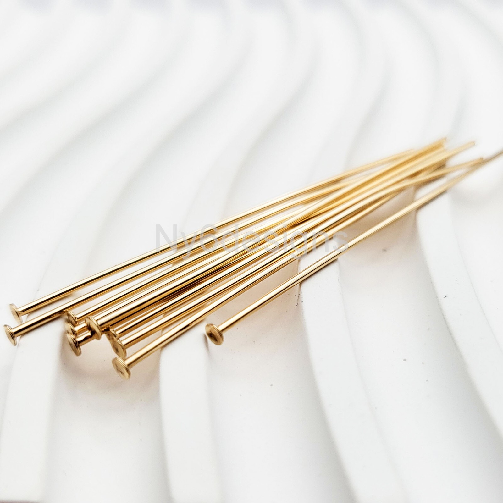 14K Gold Filled 2'' 24 Gauge 10pcs Headpins –  Findings  for Crafting & Beading