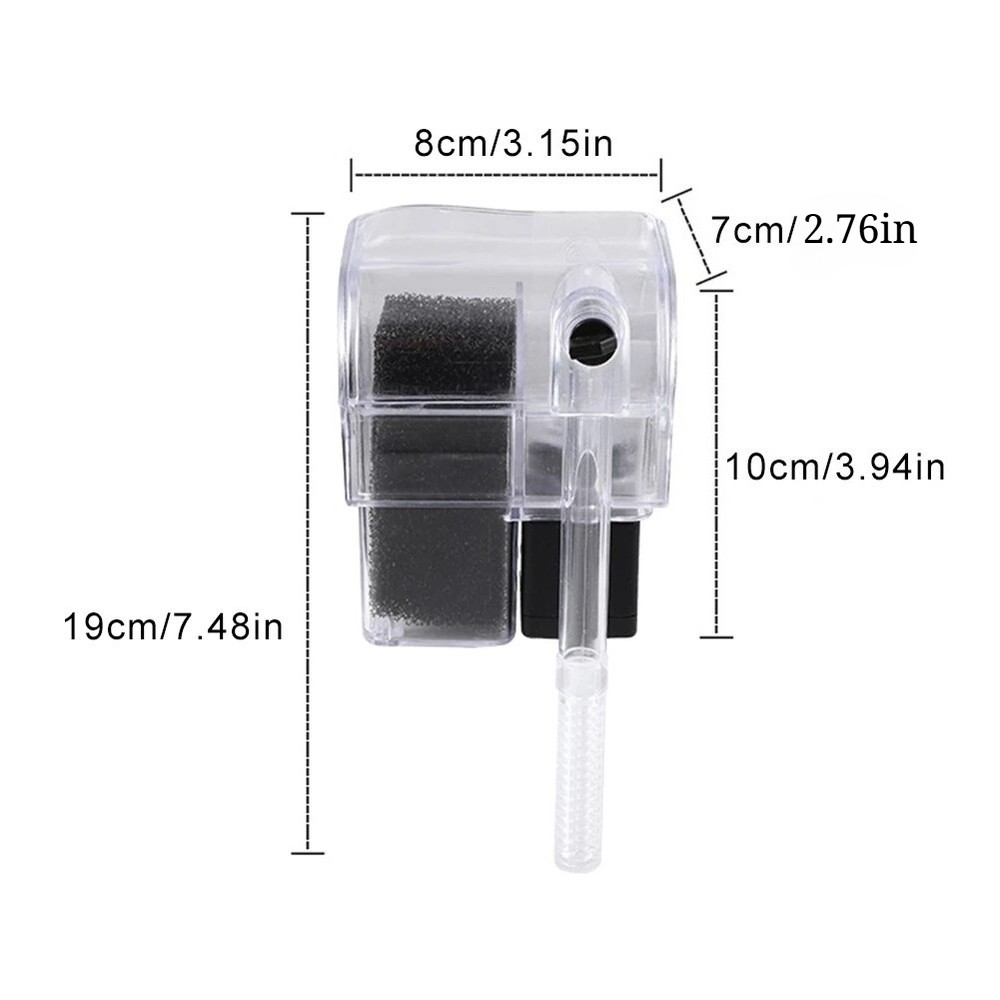 Aquarium Waterfall Filter Pump Fish Tank Hang External Oxygen Pump Water Filter