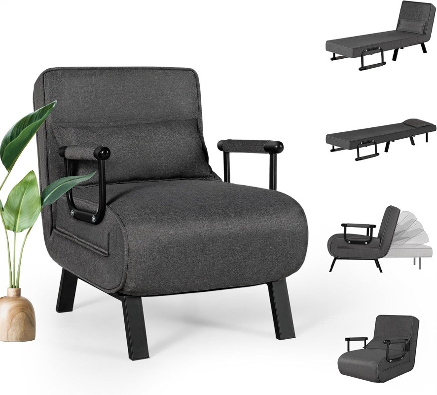 Sleep Chair Bed Comfy Convertible Sleeper Chairs Adults 5 in 1 Folding Sofa Bed