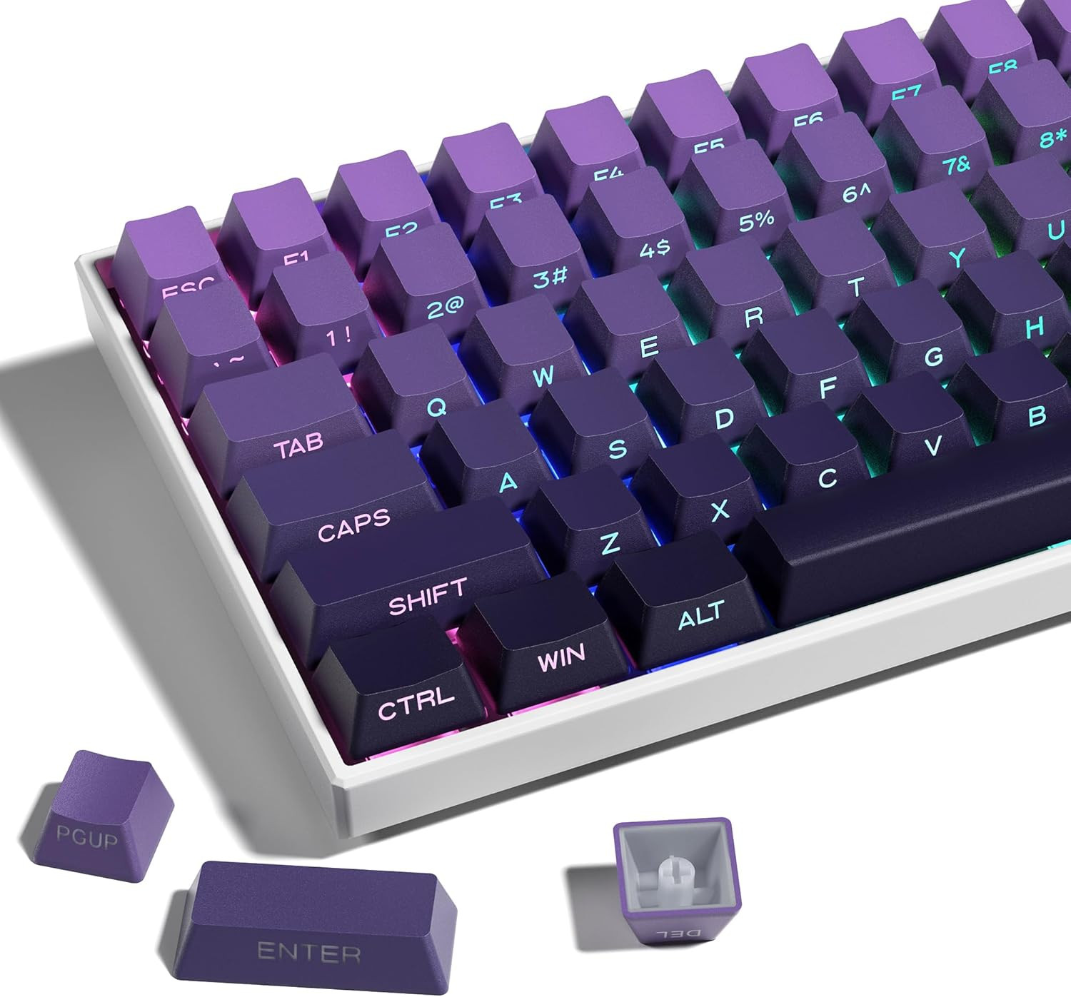 XVX Side Print Keycaps, Shine through Double Shot PBT Keycaps, Custom Key Caps 6