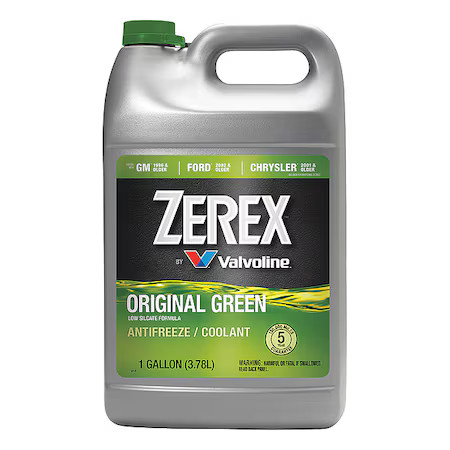Zerex Zx001 Antifreeze Coolant: Bottle, 1 Gal, Concentrated, Iat, Ethylene