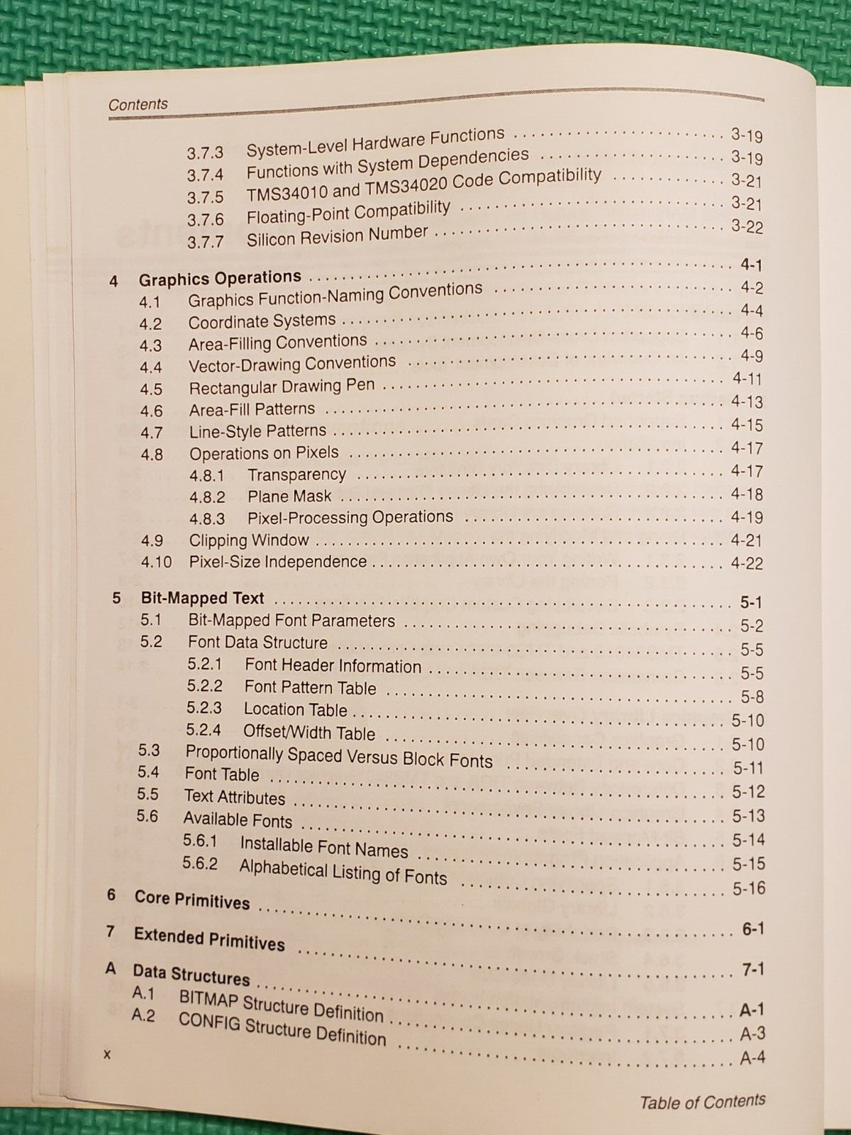 Texas Instrument TMS340 FAMILY GRAPHICS LIBRARY Users Guide - 1990