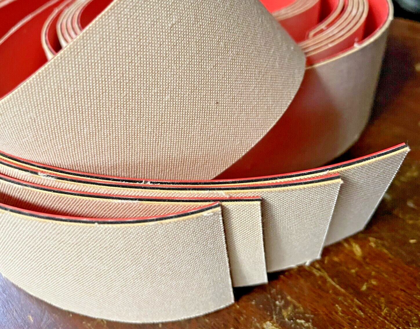 4 Strips of Printing Blanket material  .077" THICK  2" W X 40"L  Lathe Turning