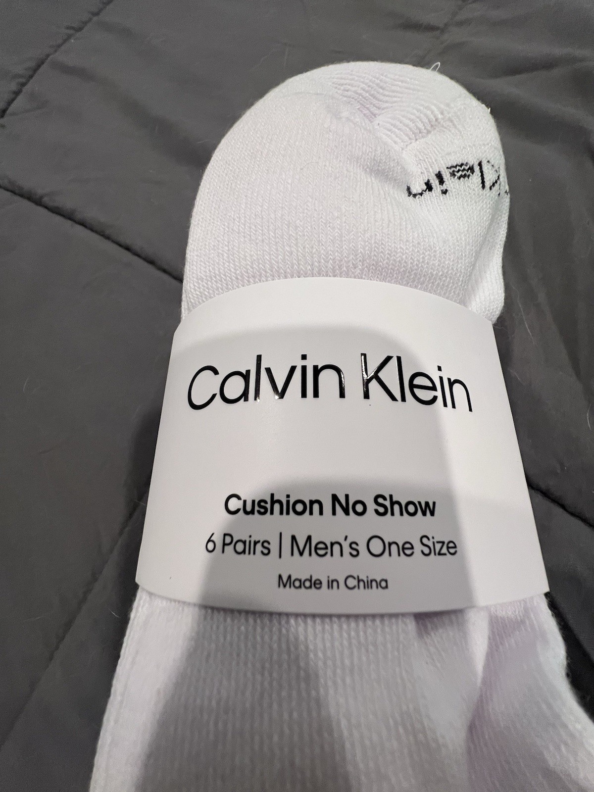 Calvin Klein 6 Pair Cushion No Show Socks White Men’s One Size CKM211NS01002 NWT