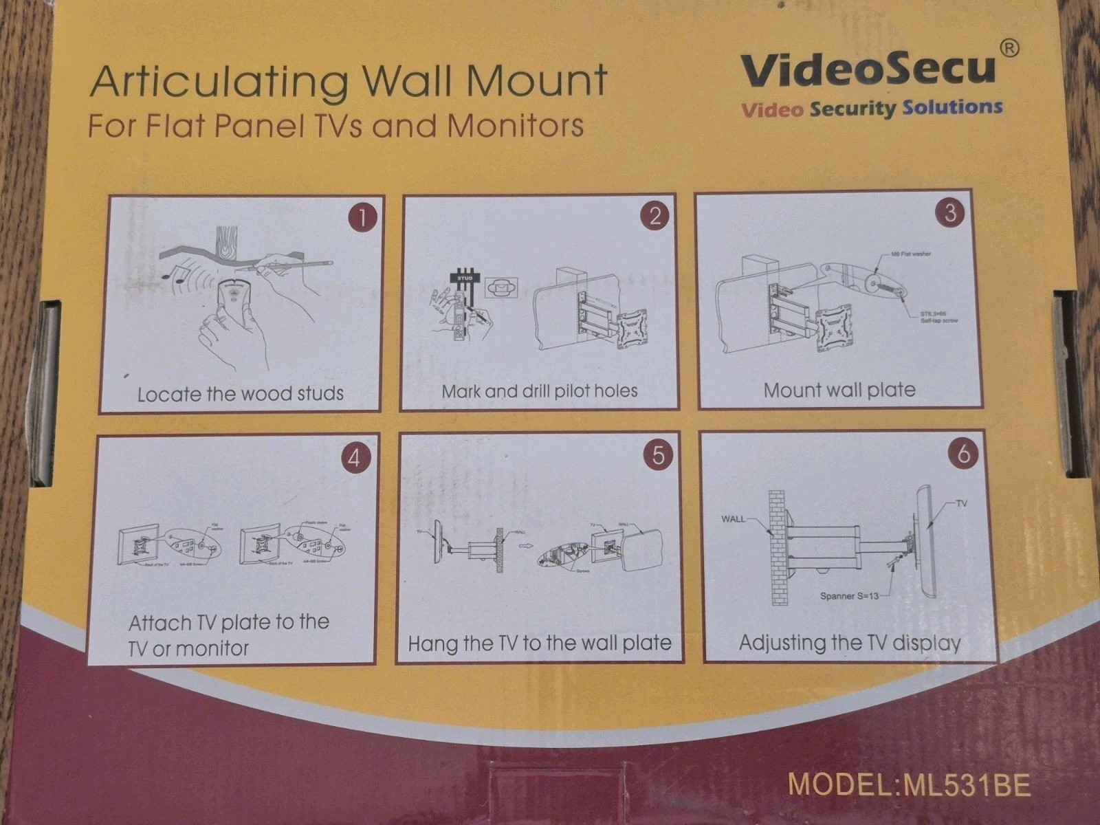 NEW Articulating Wall Mount For Flat Panel TVs and Monitors VideoSecu ML531BE