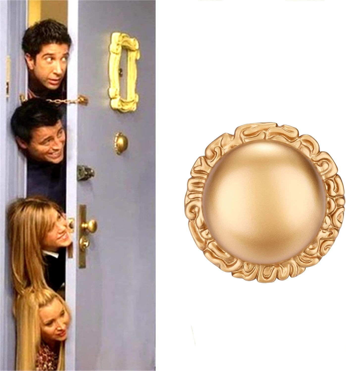 Doobell for Friend Peephole Frame,Doorbell Replica Best for Friend Door Frame as