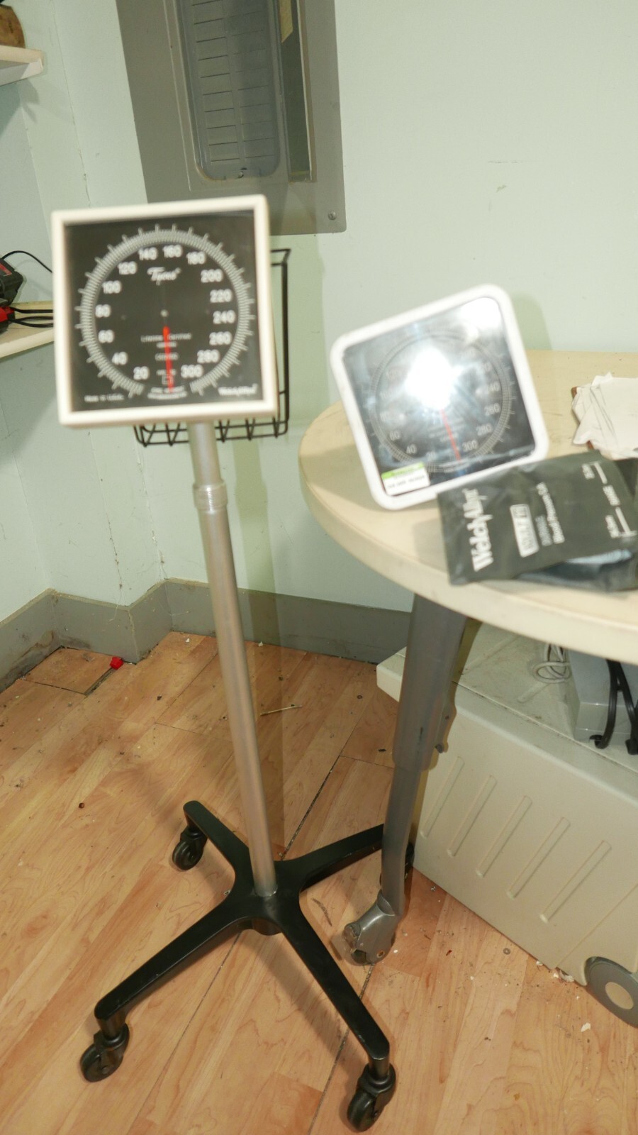 Welch Allyn Tycos CE0050 On Stand + Basket + CE0297 with Basket Sphygmomanometer
