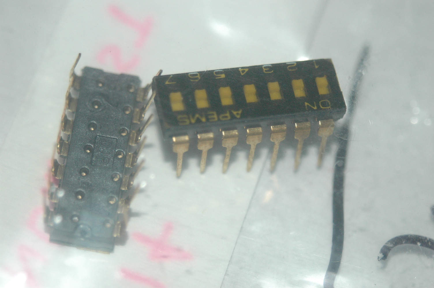 7-POSITION RECESSED SEALED slide DIP switch mors components ndir-07st Qty-500