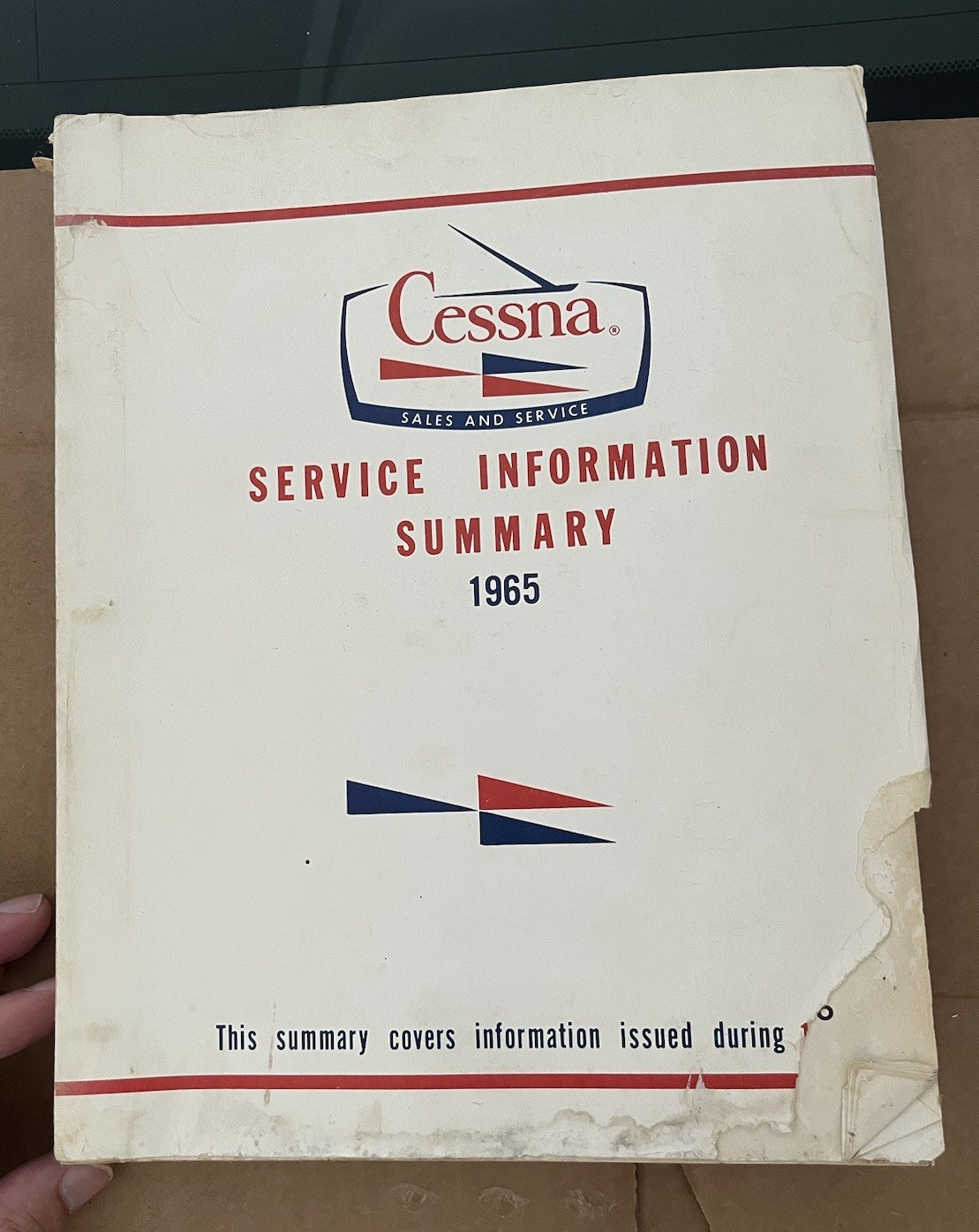 1965 Cessna Service Information Summary Manual All Models, Original  Read