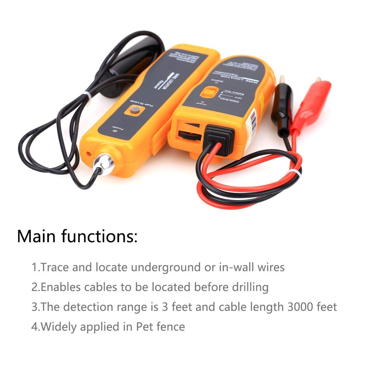 Efficient Electrical Wire Locator for Hidden Receptacles & Depth Measurement