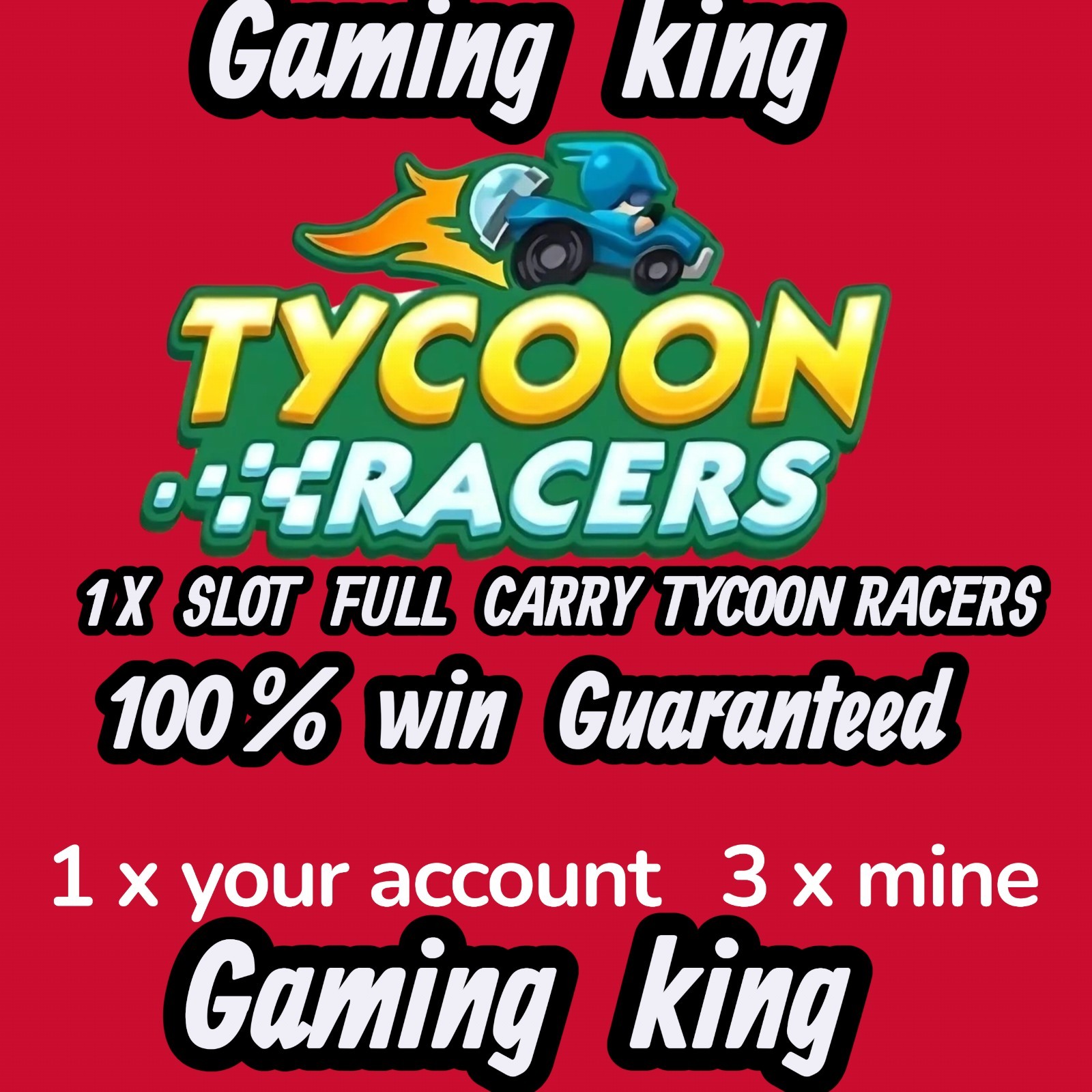 1X SLOT TYCOON RACERS  100 % Wing Slot (MONO_POLY GO STICKERS) 3X MINE 1 X YOUR
