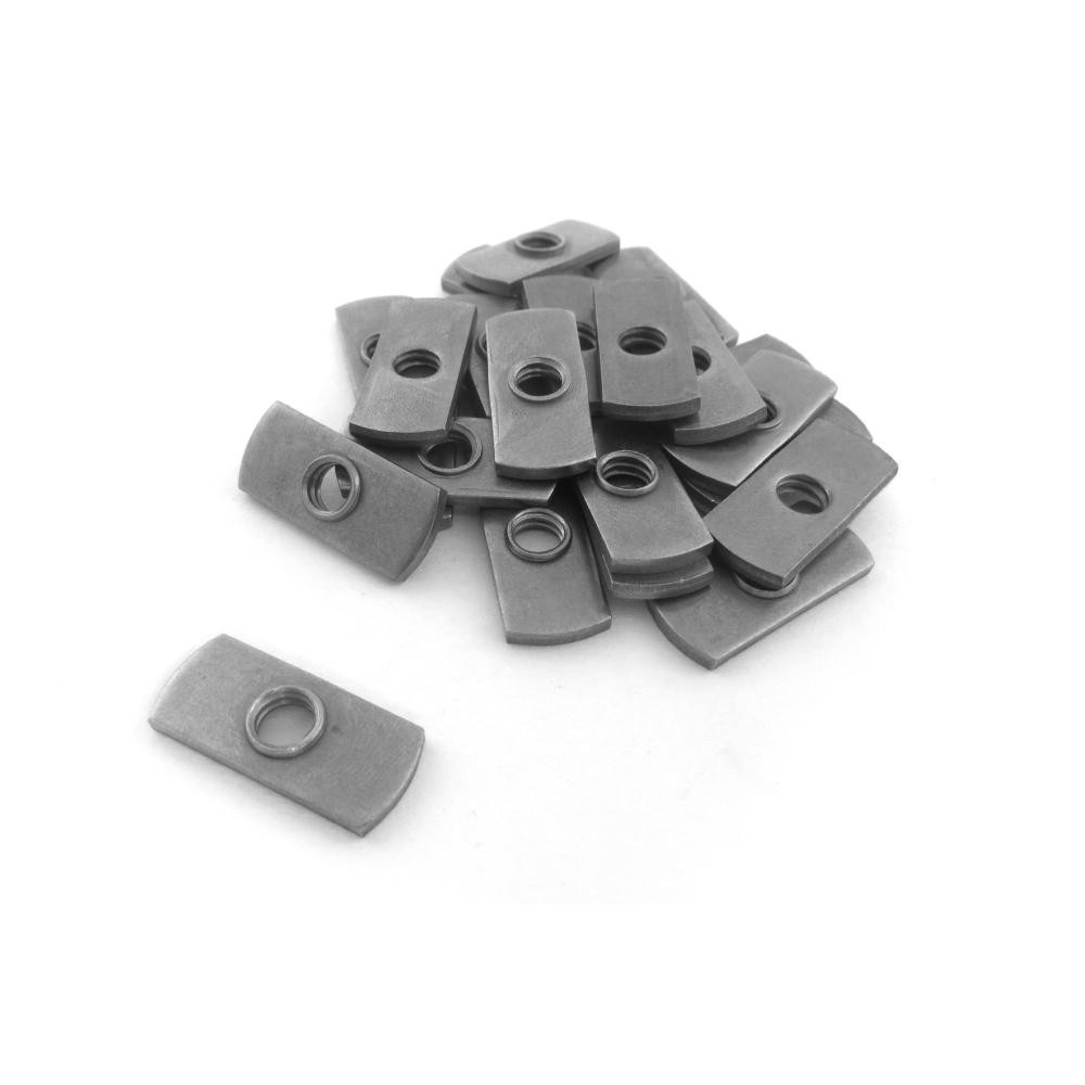 Taytools 25-Pack 1/4-20 Centered Hole Sliding T-Nuts for T Track Extrusions