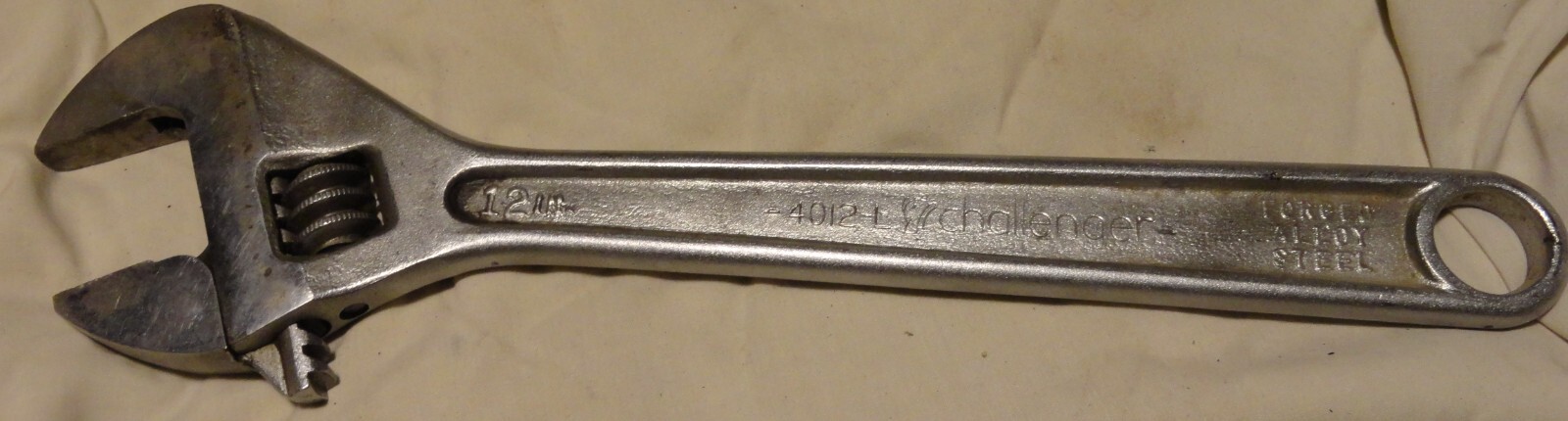 CHALLENGER #4012L 12" ADJUSTABLE WRENCH MADE IN USA FAST SHIPPING