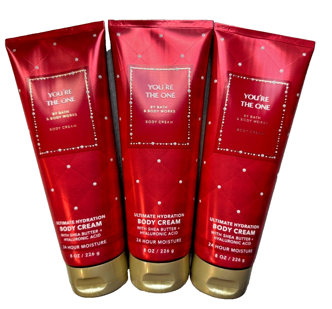 NEW Bath & Body Works Lot of 3 Tubes Bottles You're The One Body Cream 8 oz