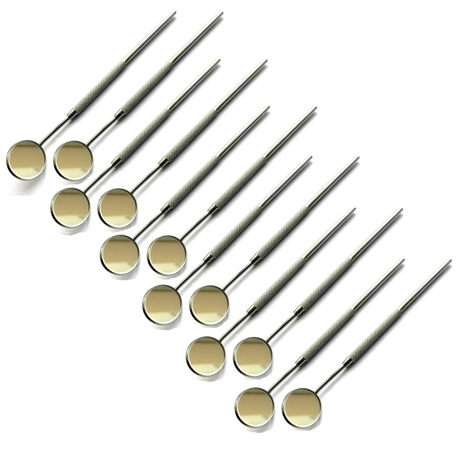 12 pcs Stainless Steel Makeup Eyelash Extension Applying Inspection Mirrors